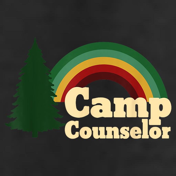 Retro Summer Staff Rainbow Camp Counselor Pine Tree Gift Adult Drive Performance Visor