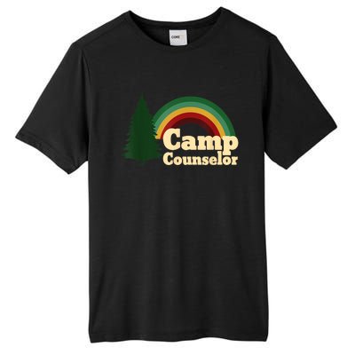 Retro Summer Staff Rainbow Camp Counselor Pine Tree Gift Tall Fusion ChromaSoft Performance T-Shirt