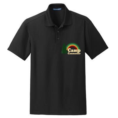 Retro Summer Staff Rainbow Camp Counselor Pine Tree Gift Dry Zone Grid Polo