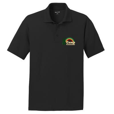 Retro Summer Staff Rainbow Camp Counselor Pine Tree Gift PosiCharge RacerMesh Polo