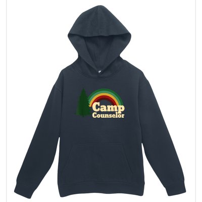 Retro Summer Staff Rainbow Camp Counselor Pine Tree Gift Urban Pullover Hoodie