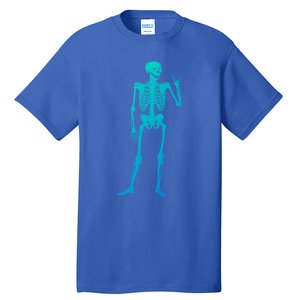 Rocker Skull Skeleton Hand Rock On Costume Funny Halloween Great Gift Tall T-Shirt