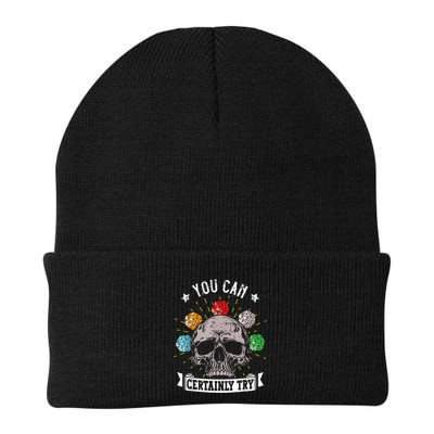 Rpg Skeleton Skull You Can Certainly Try Dice Board Gamer Knit Cap Winter Beanie
