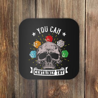 Rpg Skeleton Skull You Can Certainly Try Dice Board Gamer Coaster