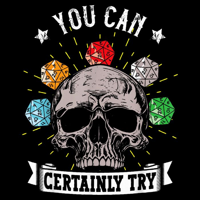 Rpg Skeleton Skull You Can Certainly Try Dice Board Gamer Drawstring Bag