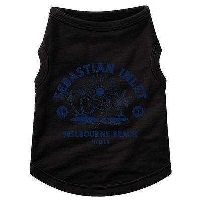 Retro Surfing Sebastian Inlet Melbourne Beach Florida Surf Doggie Tank