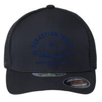 Retro Surfing Sebastian Inlet Melbourne Beach Florida Surf Flexfit Unipanel Trucker Cap