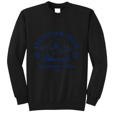 Retro Surfing Sebastian Inlet Melbourne Beach Florida Surf Sweatshirt