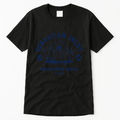 Retro Surfing Sebastian Inlet Melbourne Beach Florida Surf Tall T-Shirt