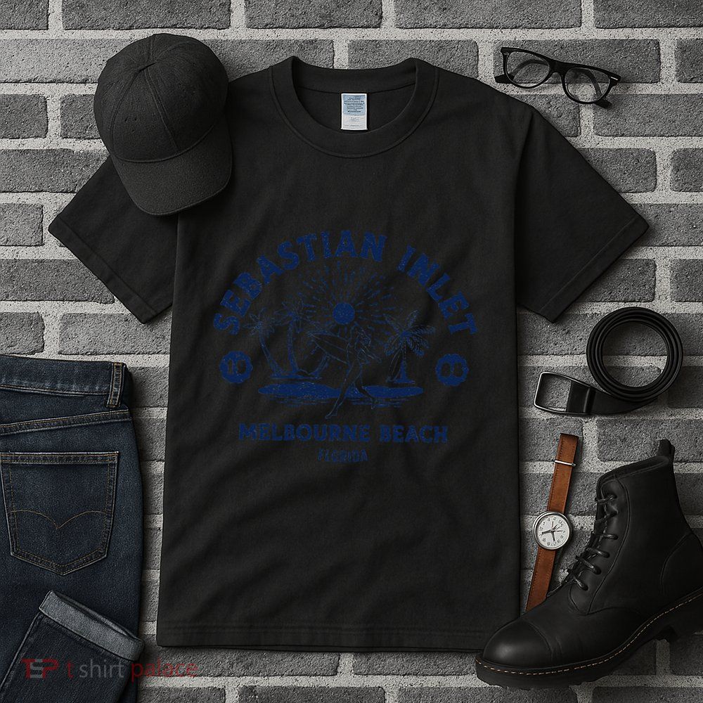 Retro Surfing Sebastian Inlet Melbourne Beach Florida Surf Tall T-Shirt