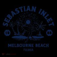 Retro Surfing Sebastian Inlet Melbourne Beach Florida Surf Tall T-Shirt