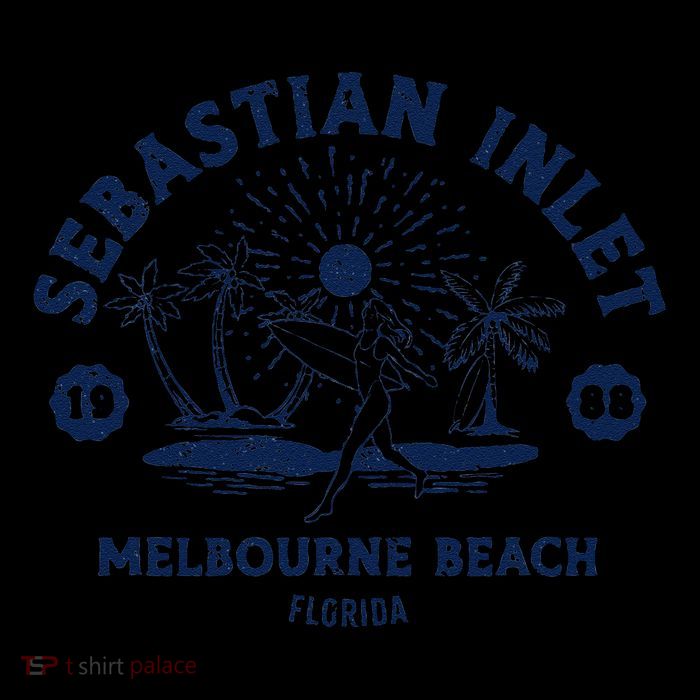Retro Surfing Sebastian Inlet Melbourne Beach Florida Surf Tall T-Shirt
