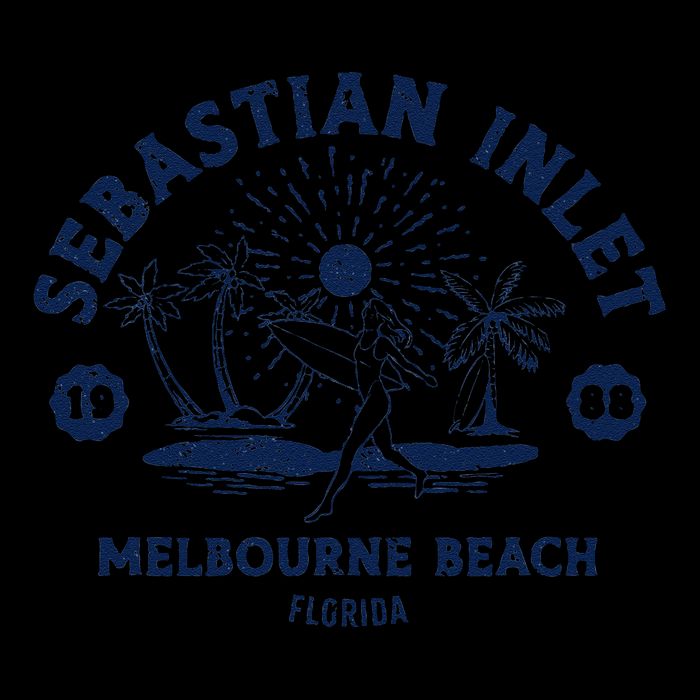 Retro Surfing Sebastian Inlet Melbourne Beach Florida Surf 16 in Basic Backpack