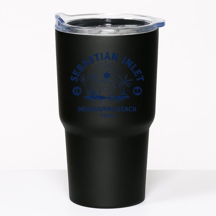Retro Surfing Sebastian Inlet Melbourne Beach Florida Surf Tumbler
