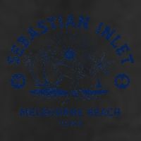 Retro Surfing Sebastian Inlet Melbourne Beach Florida Surf Large Microfiber Waffle Golf Towel