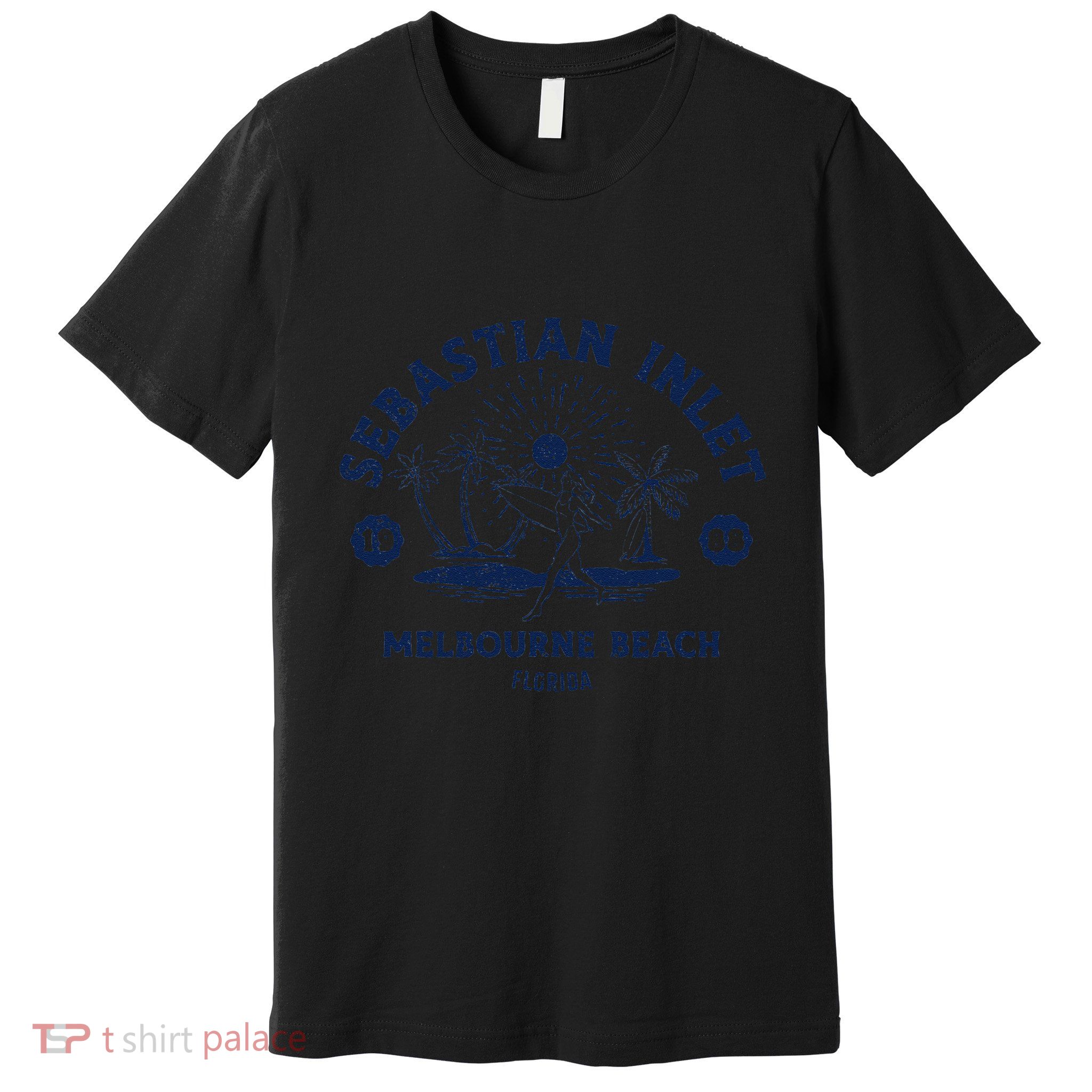 Retro Surfing Sebastian Inlet Melbourne Beach Florida Surf Premium T-Shirt