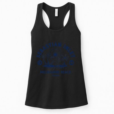 Retro Surfing Sebastian Inlet Melbourne Beach Florida Surf Womens Tank Top