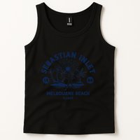 Retro Surfing Sebastian Inlet Melbourne Beach Florida Surf Tank Top