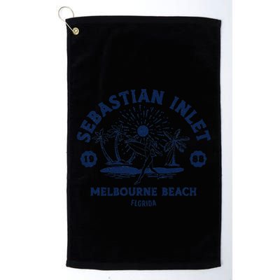 Retro Surfing Sebastian Inlet Melbourne Beach Florida Surf Golf Towel