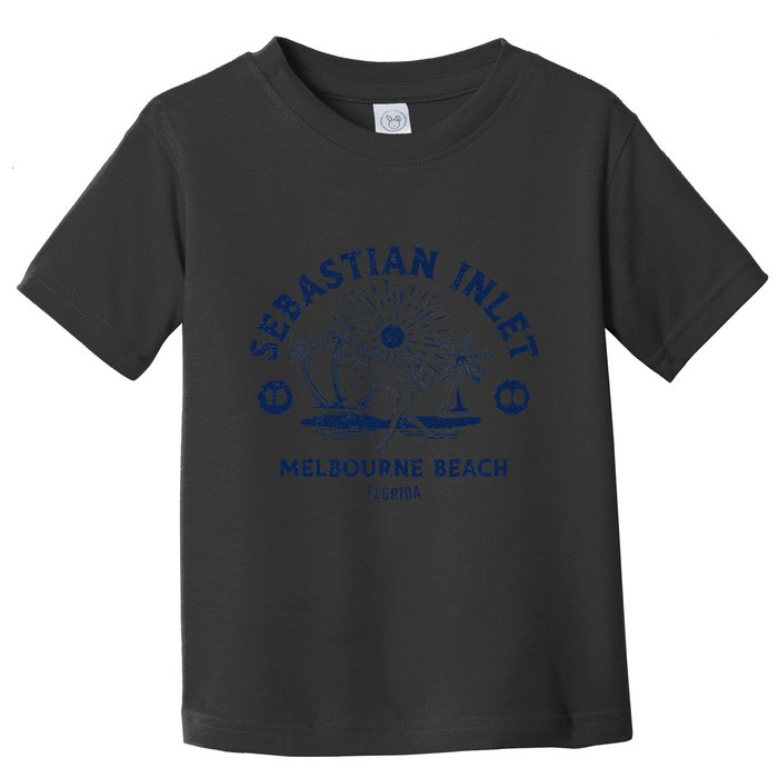 Retro Surfing Sebastian Inlet Melbourne Beach Florida Surf Toddler T-Shirt