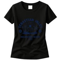 Retro Surfing Sebastian Inlet Melbourne Beach Florida Surf Womens T-Shirt