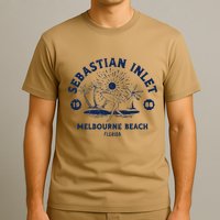 Retro Surfing Sebastian Inlet Melbourne Beach Florida Surf T-Shirt
