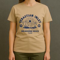 Retro Surfing Sebastian Inlet Melbourne Beach Florida Surf T-Shirt
