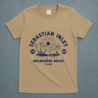 Retro Surfing Sebastian Inlet Melbourne Beach Florida Surf T-Shirt