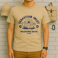 Retro Surfing Sebastian Inlet Melbourne Beach Florida Surf T-Shirt