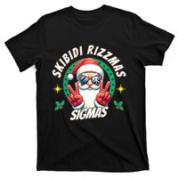 Rizzmas Sigmas Santa Peace Sign T-Shirt