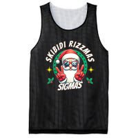 Rizzmas Sigmas Santa Peace Sign Mesh Reversible Basketball Jersey Tank