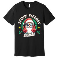 Rizzmas Sigmas Santa Peace Sign Premium T-Shirt