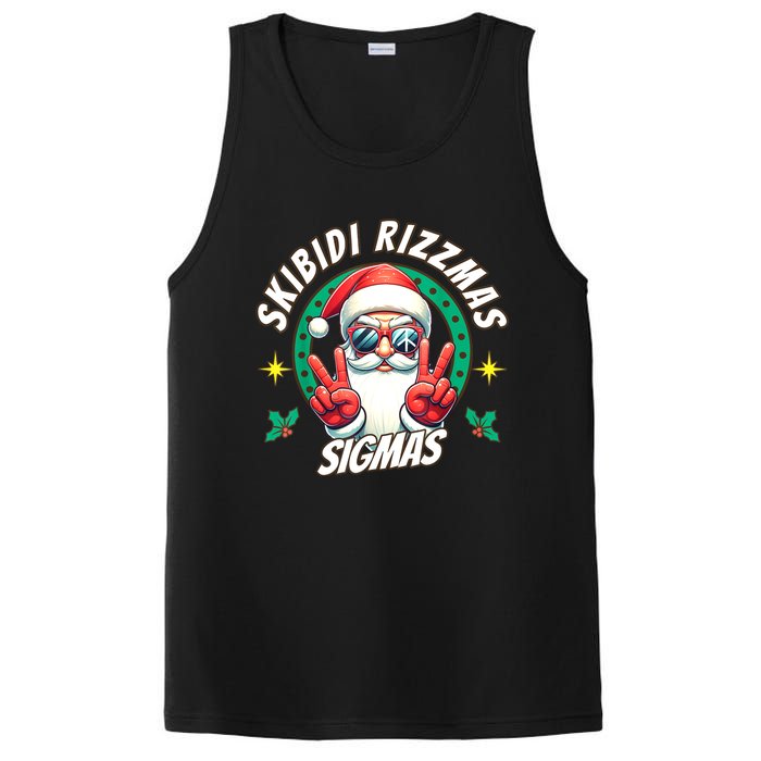 Rizzmas Sigmas Santa Peace Sign PosiCharge Competitor Tank