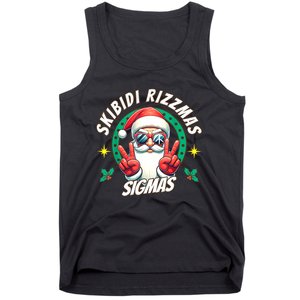 Rizzmas Sigmas Santa Peace Sign Tank Top