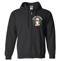 Rizzmas Sigmas Santa Peace Sign Full Zip Hoodie