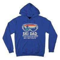 Retro Sunset Ski Mom Winter Skiing Skier Father Vintage Ski Gift Tall Hoodie