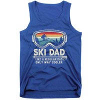 Retro Sunset Ski Mom Winter Skiing Skier Father Vintage Ski Gift Tank Top