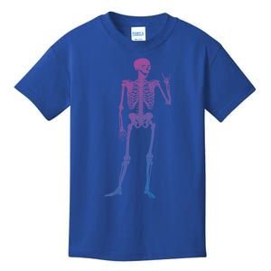 Rocker Skull Skeleton Hand Rock On Costume Funny Halloween Great Gift Kids T-Shirt