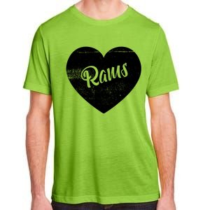 Rams School Sports Fan Team Spirit Cute Heart Adult ChromaSoft Performance T-Shirt