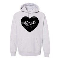 Rams School Sports Fan Team Spirit Cute Heart Premium Hoodie