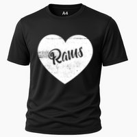 Rams School Sports Fan Team Spirit Cute Heart Cooling Performance Crew T-Shirt