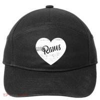Rams School Sports Fan Team Spirit Cute Heart 7-Panel Snapback Hat