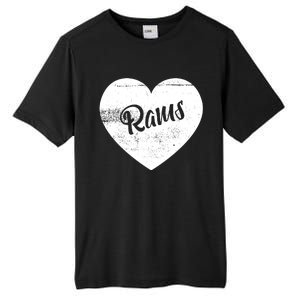 Rams School Sports Fan Team Spirit Cute Heart Tall Fusion ChromaSoft Performance T-Shirt