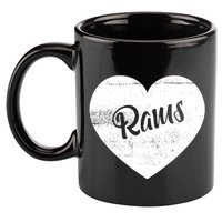 Rams School Sports Fan Team Spirit Cute Heart 11oz C Handle Ceramic Mug