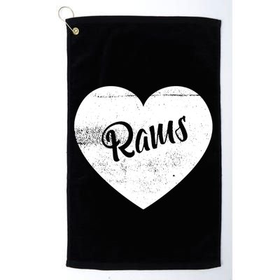 Rams School Sports Fan Team Spirit Cute Heart Golf Towel
