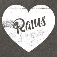 Rams School Sports Fan Team Spirit Cute Heart Cotton Canvas Backpack