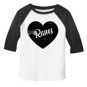 Rams School Sports Fan Team Spirit Cute Heart Toddler Fine Jersey T-Shirt