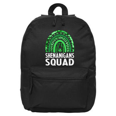 Rainbow Shenanigans Squad St Patricks Day Costume  16 in Basic Backpack