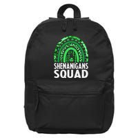 Rainbow Shenanigans Squad St Patricks Day Costume  16 in Basic Backpack