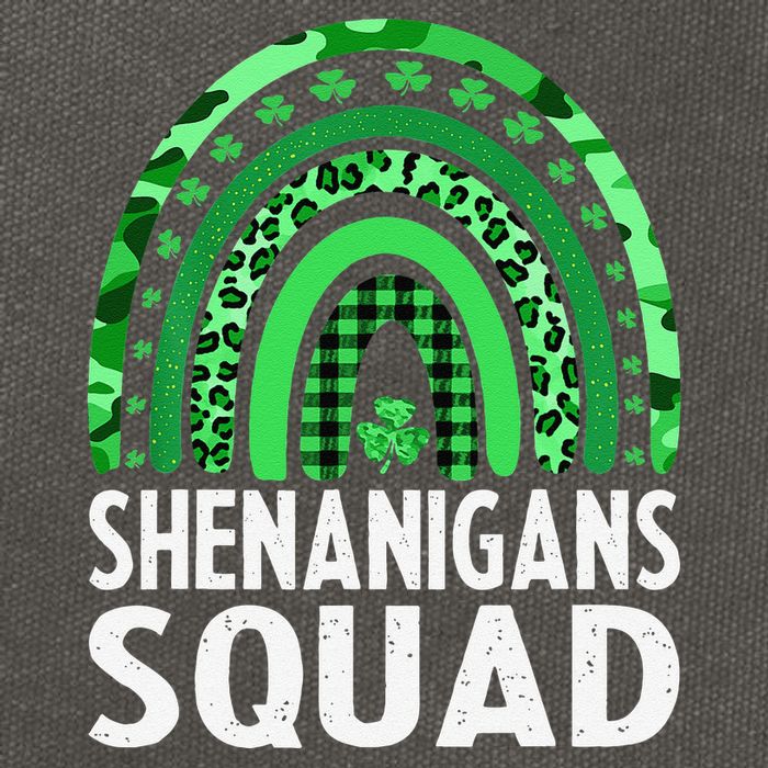 Rainbow Shenanigans Squad St Patricks Day Costume  Cotton Canvas Backpack